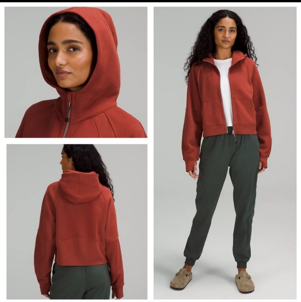 NWT Lululemon Scuba Oversized Full Zip Hoodie In Cayenne - Picture 1 of 4